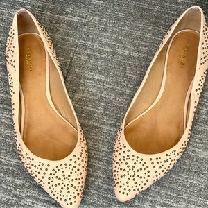 Coach size 11 flats. Leather in great condition. Bottoms have some wear.
